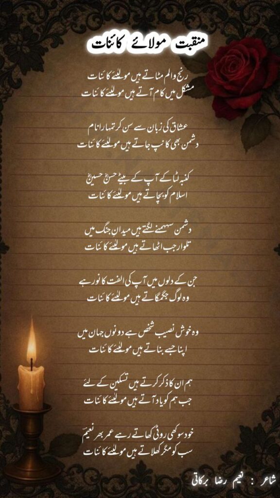 Ranj O Alam Mitate Hain Maulaye Kainat Manqabat Lyrics