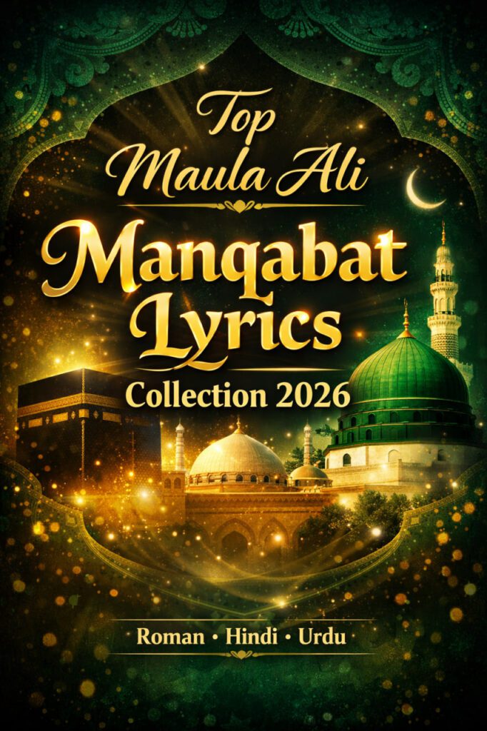 Top Maula Ali Manqabat Lyrics Collection 2026 Islamic Poster